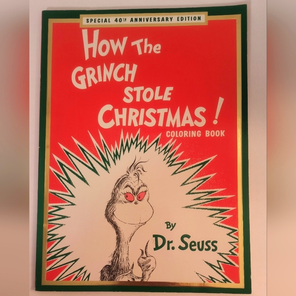 Vtge 1997 / Dr. Seuss How the Grinch Stole Christmas / Coloring Book